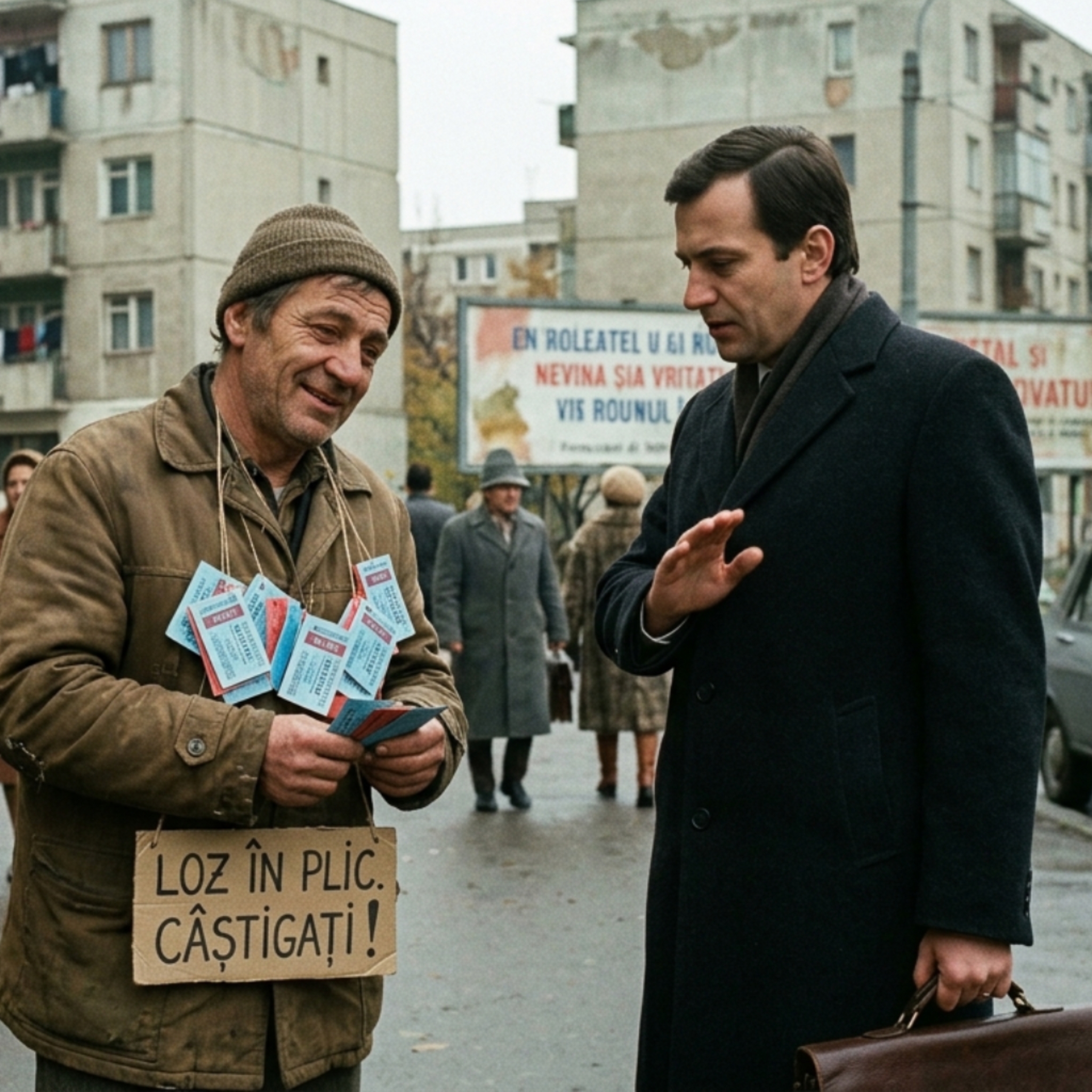 Vânzătorul ambulant de loz în plic